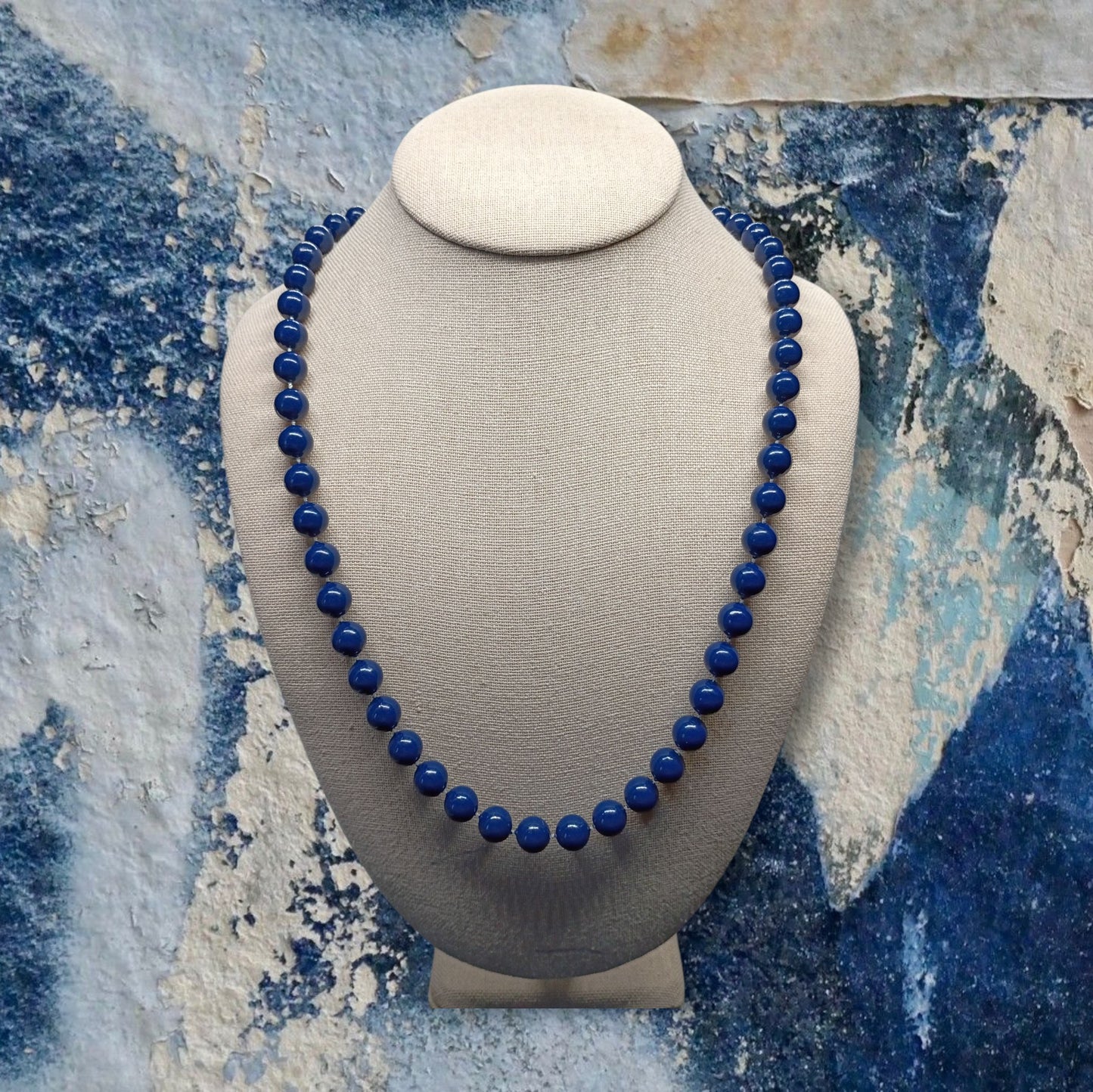 Vintage Blue Bead Lapis Necklace