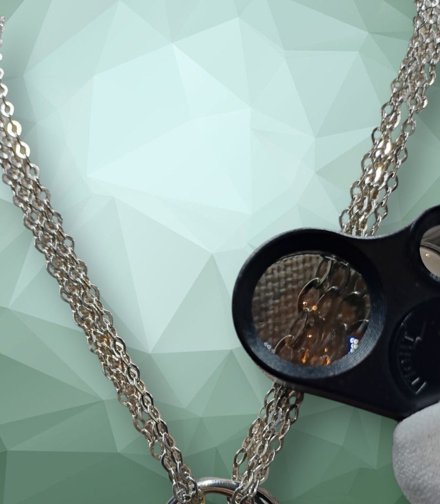 Vintage Silver Quad Strand O ring Necklace