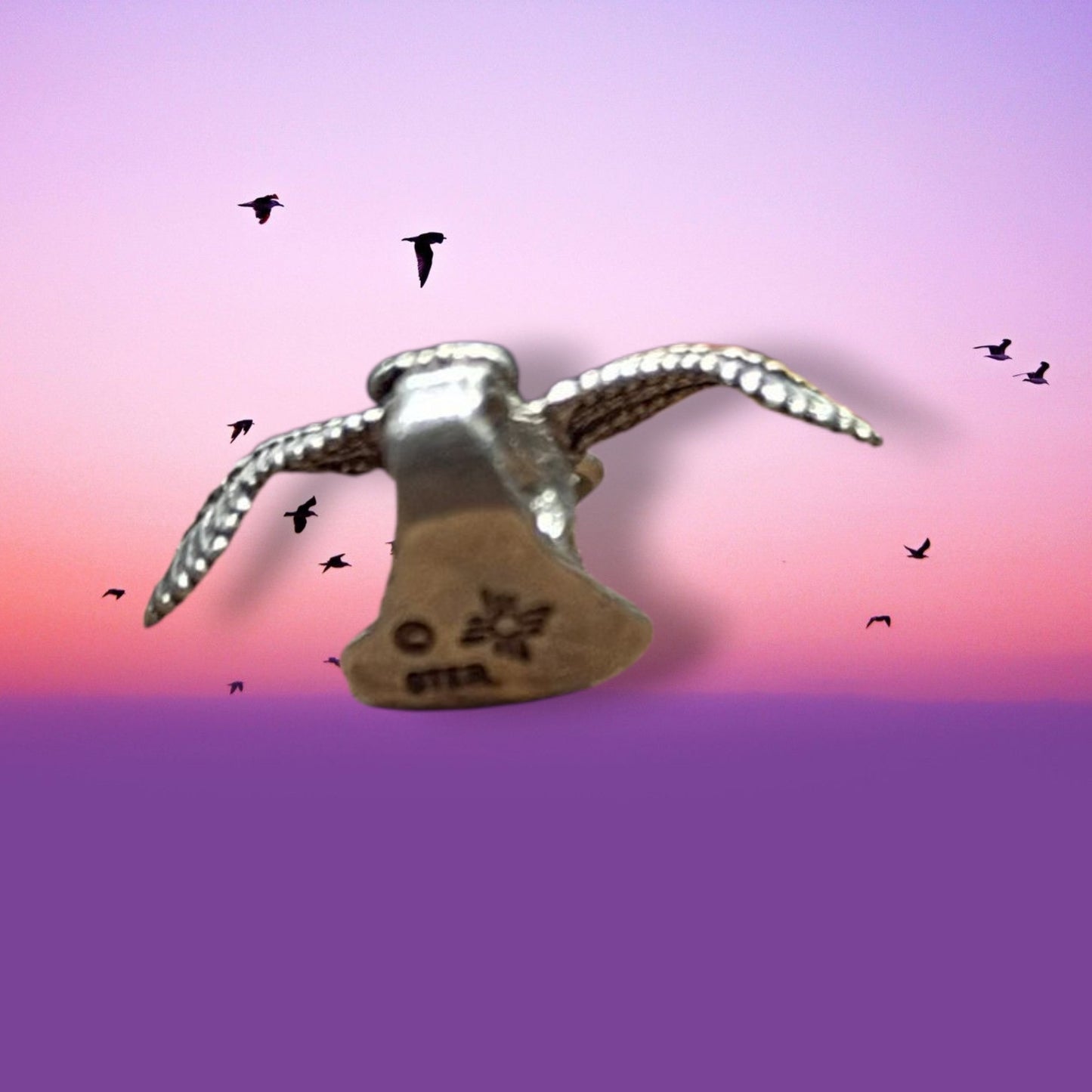 3D Puffin bird charm