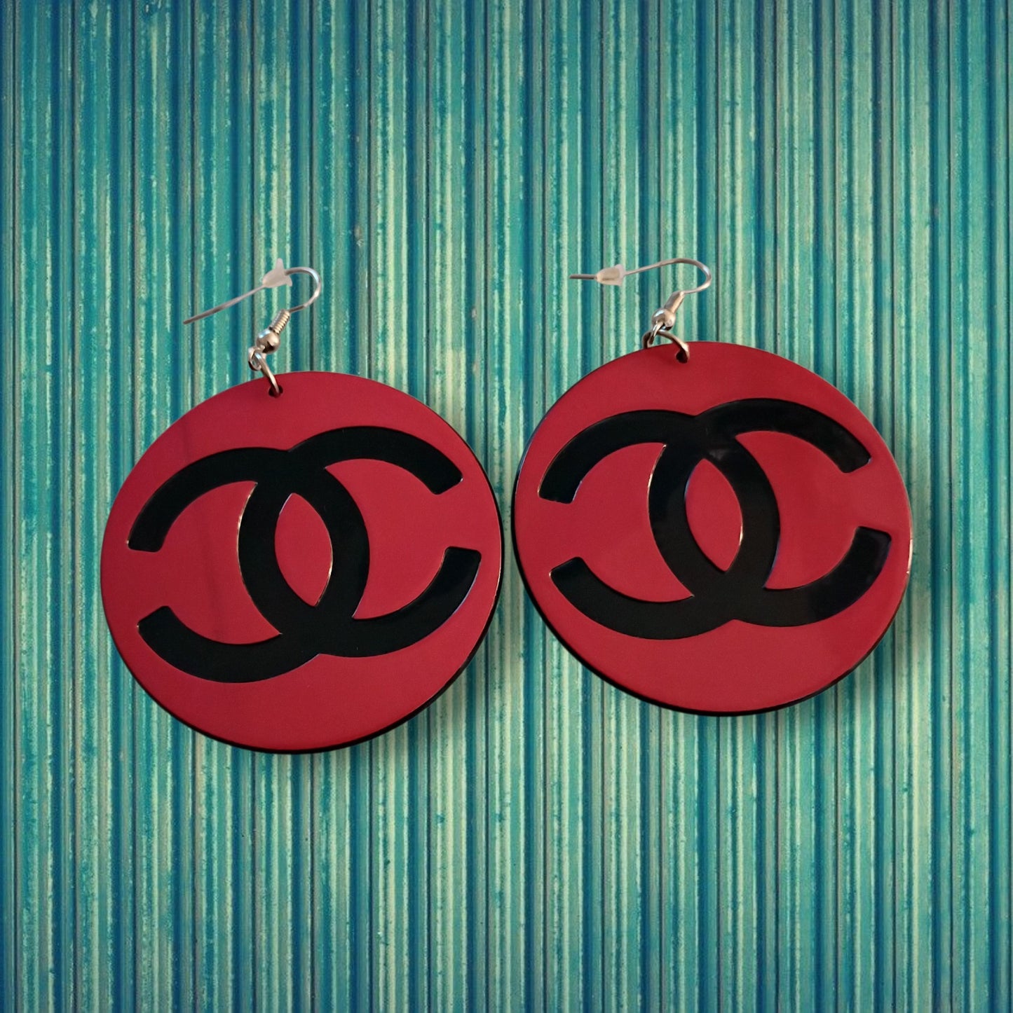 Vintage Brown & Black Chanel Earrings